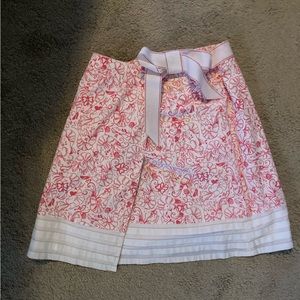 Lilly Pulitzer Babette Wrap Skirt in Pink and White size 0